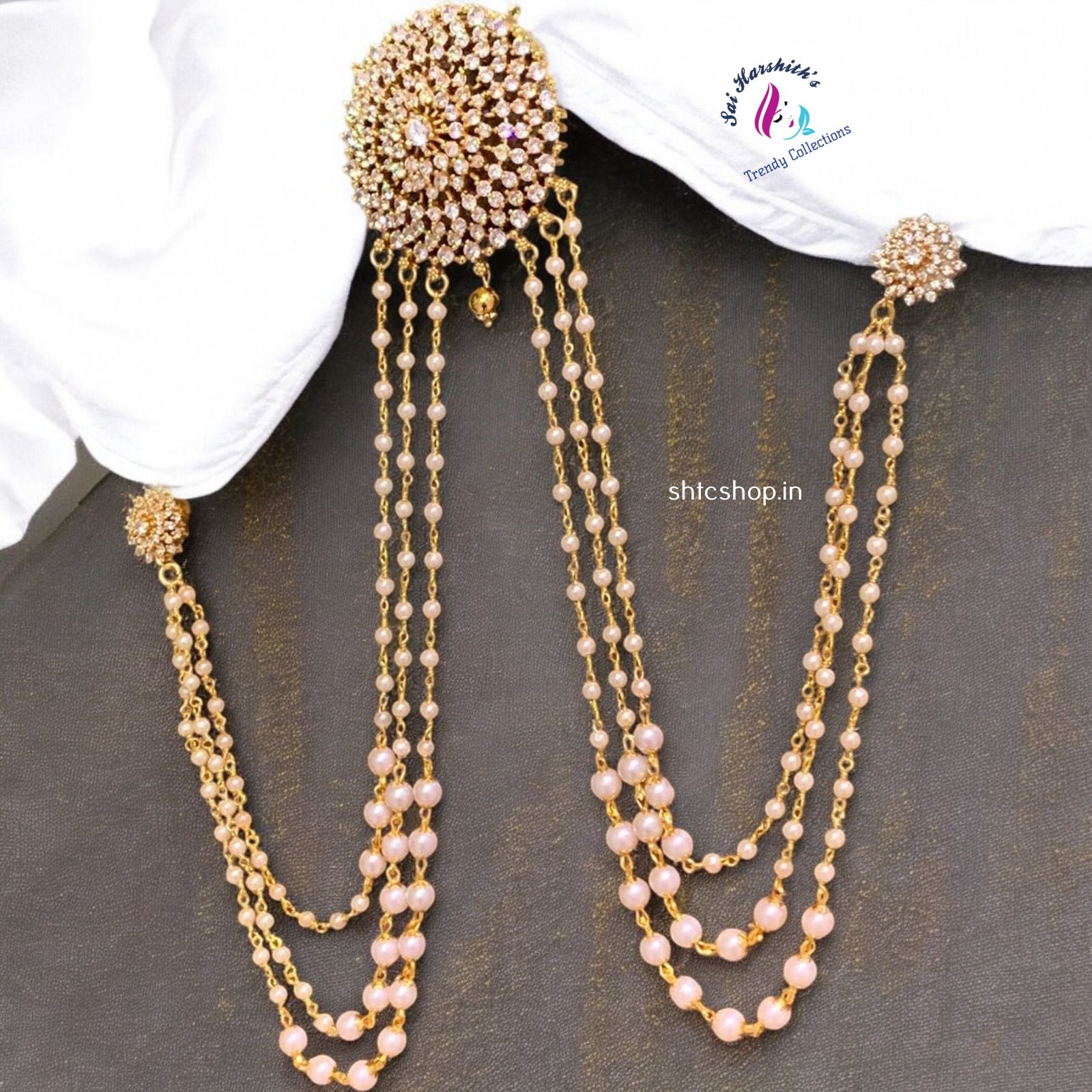 Devdas Aishwarya Rai Inspired AD hair Accessories - SHTC1001 - Sai Harshith's Trendy Collections