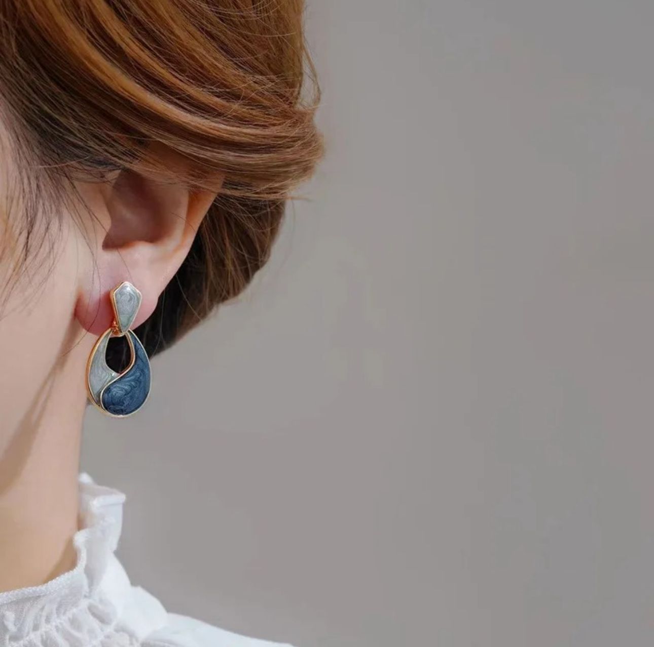 Water Drop Enamel earrings - KE103 - Sai Harshith's Trendy Collections