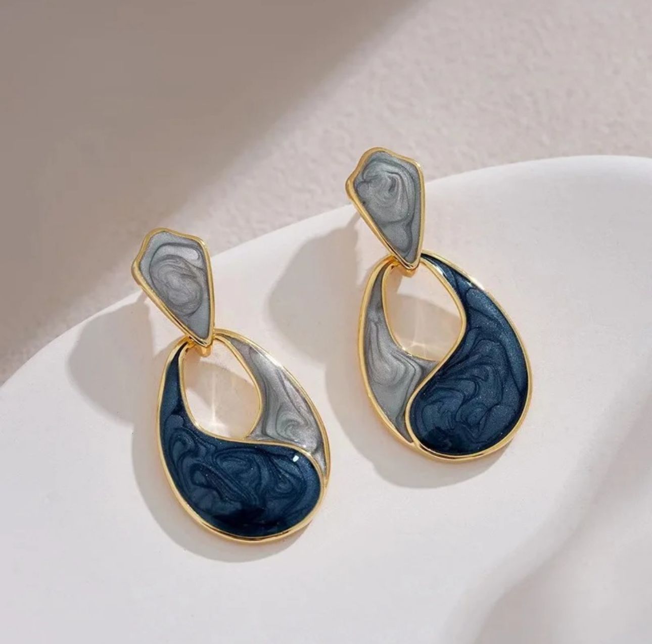 Water Drop Enamel earrings - KE103 - Sai Harshith's Trendy Collections