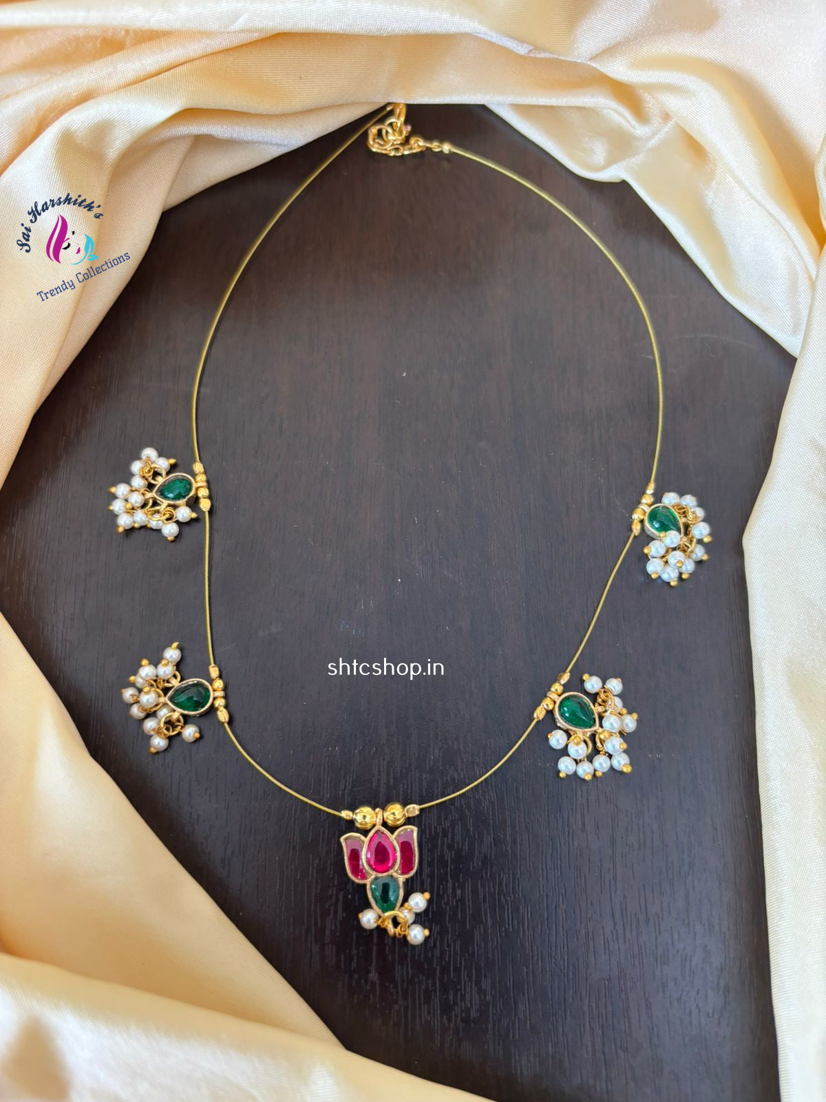 Kempu Stone invisible Necklace - SHTC1064