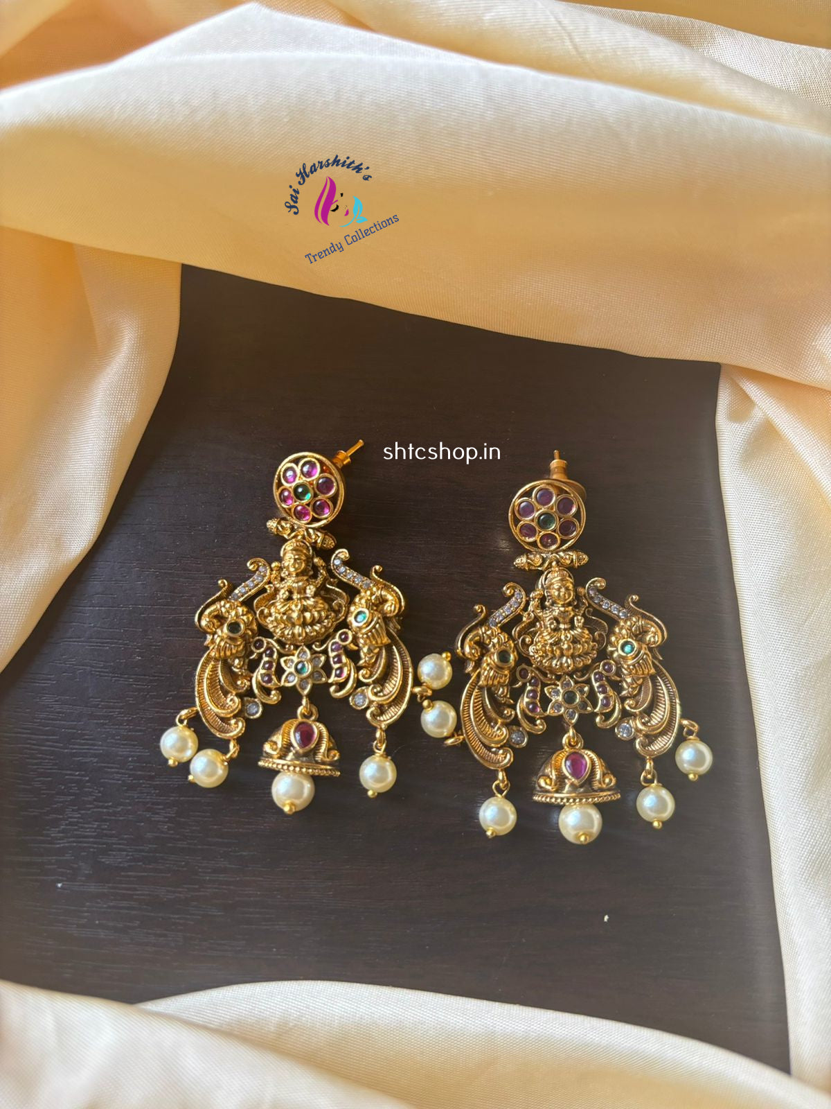 Matte Finish Kempu Stone Earrings - SHTC1089 - Sai Harshith's Trendy Collections
