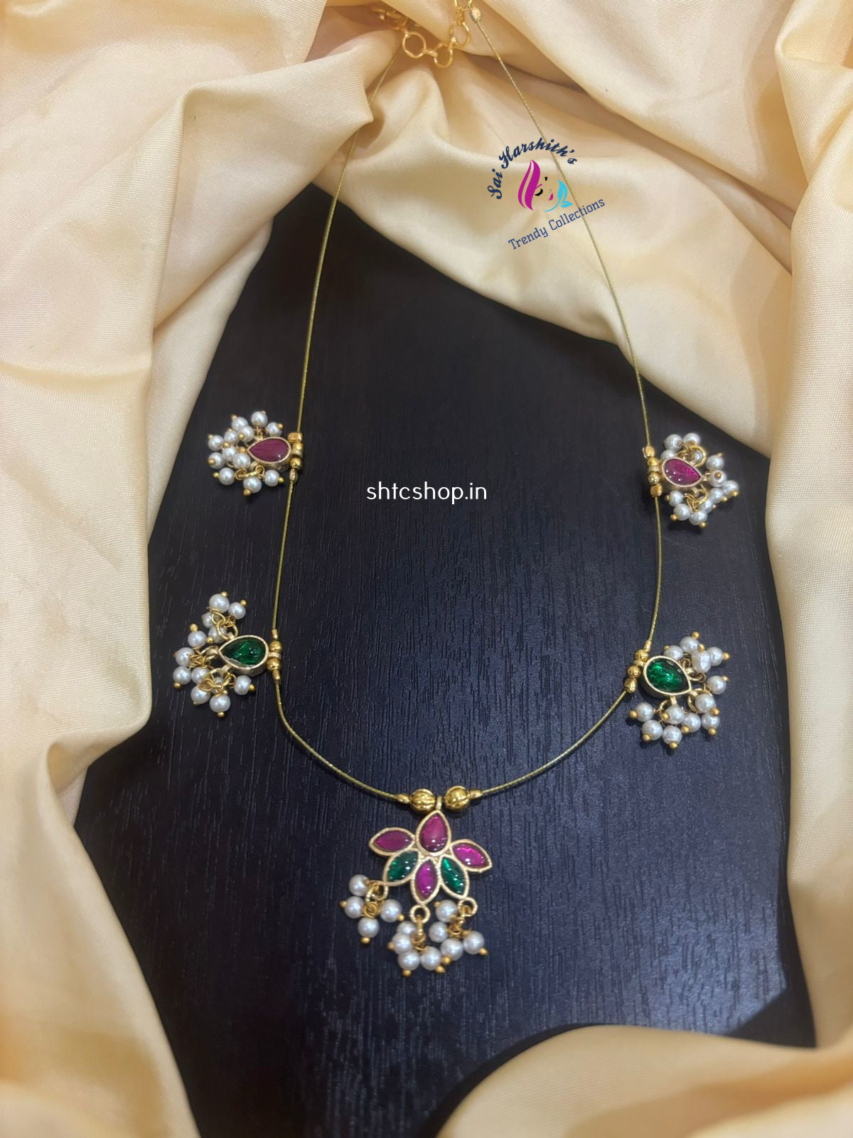 Kempu Stone invisible Necklace - SHTC1108
