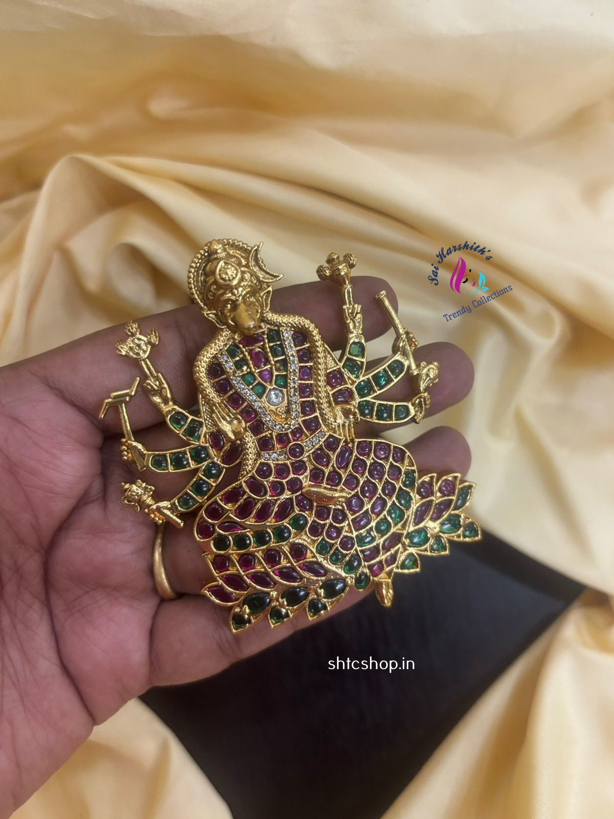 Kempu Stone Varahi Amman Pendant - SHTC1143