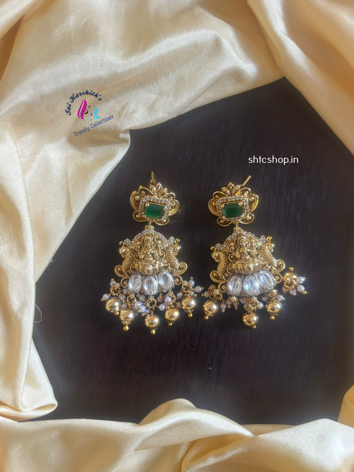 Matte Finish AD stone Earrings - SHTC1151 - Sai Harshith's Trendy Collections