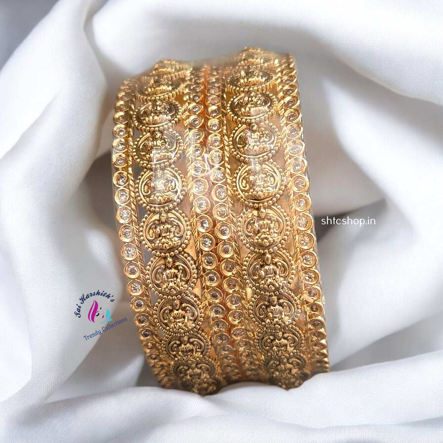 Matte Finish Lakshmi Bangles - SHTC1161