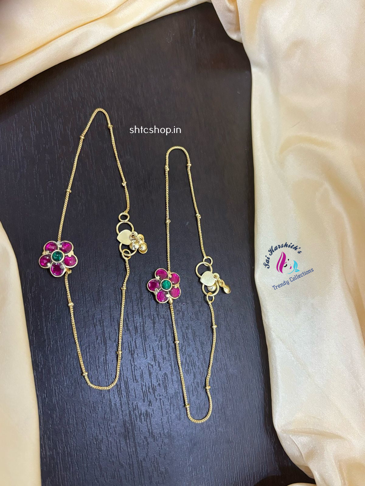 Matte Finish Kempu Anklet - SHTC1202