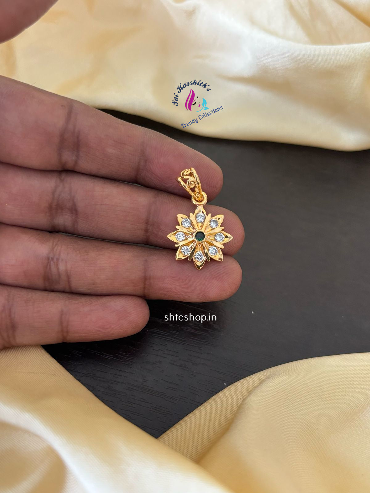 Five Metal / Impon Small Size Pendant with AD Stones - SHTC1211