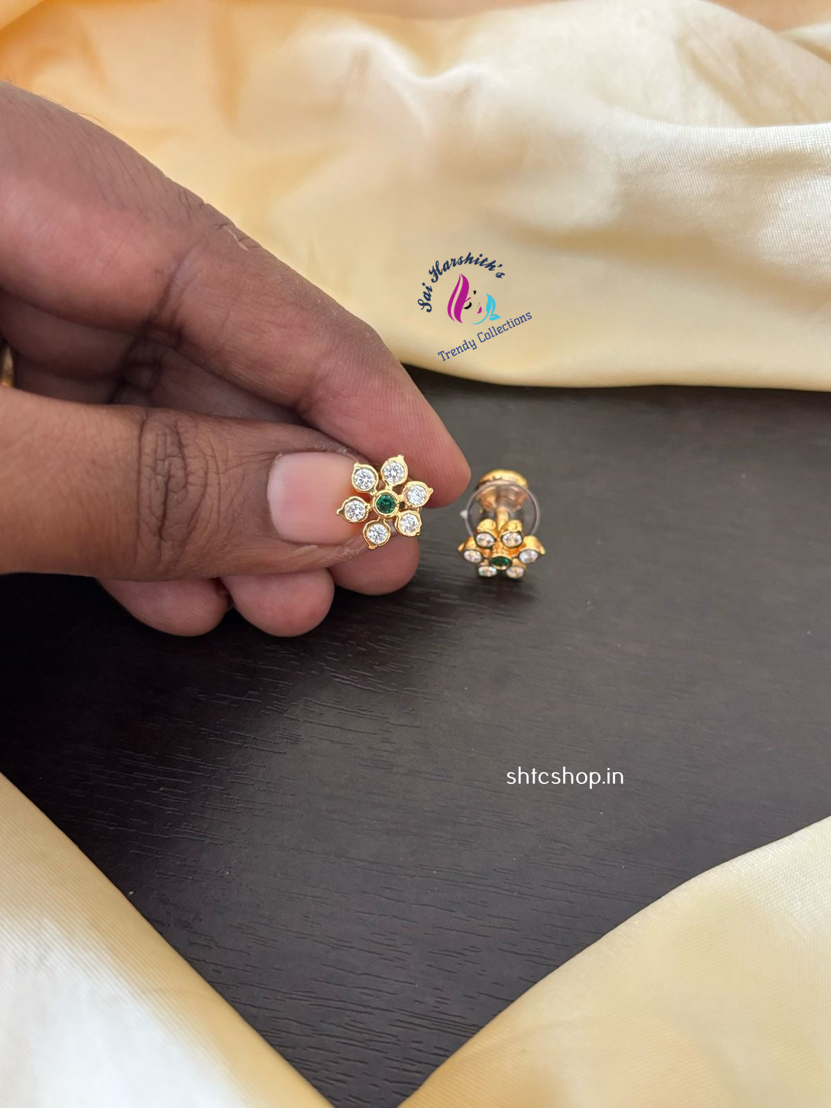 Five Metal / Impon Small Size Studs - SHTC1213 - Sai Harshith's Trendy Collections