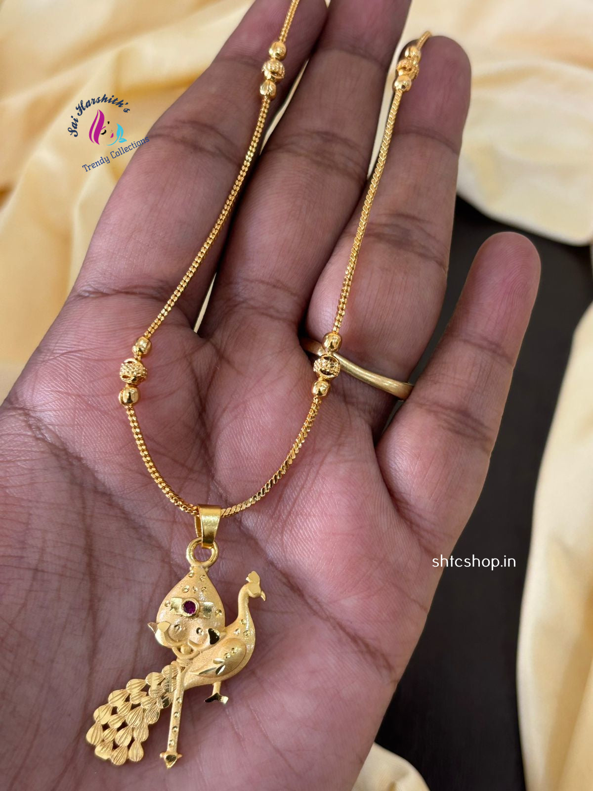 18 inches 1 gm Gold plated chain (Only Chain without Pendant) - SHTC1291