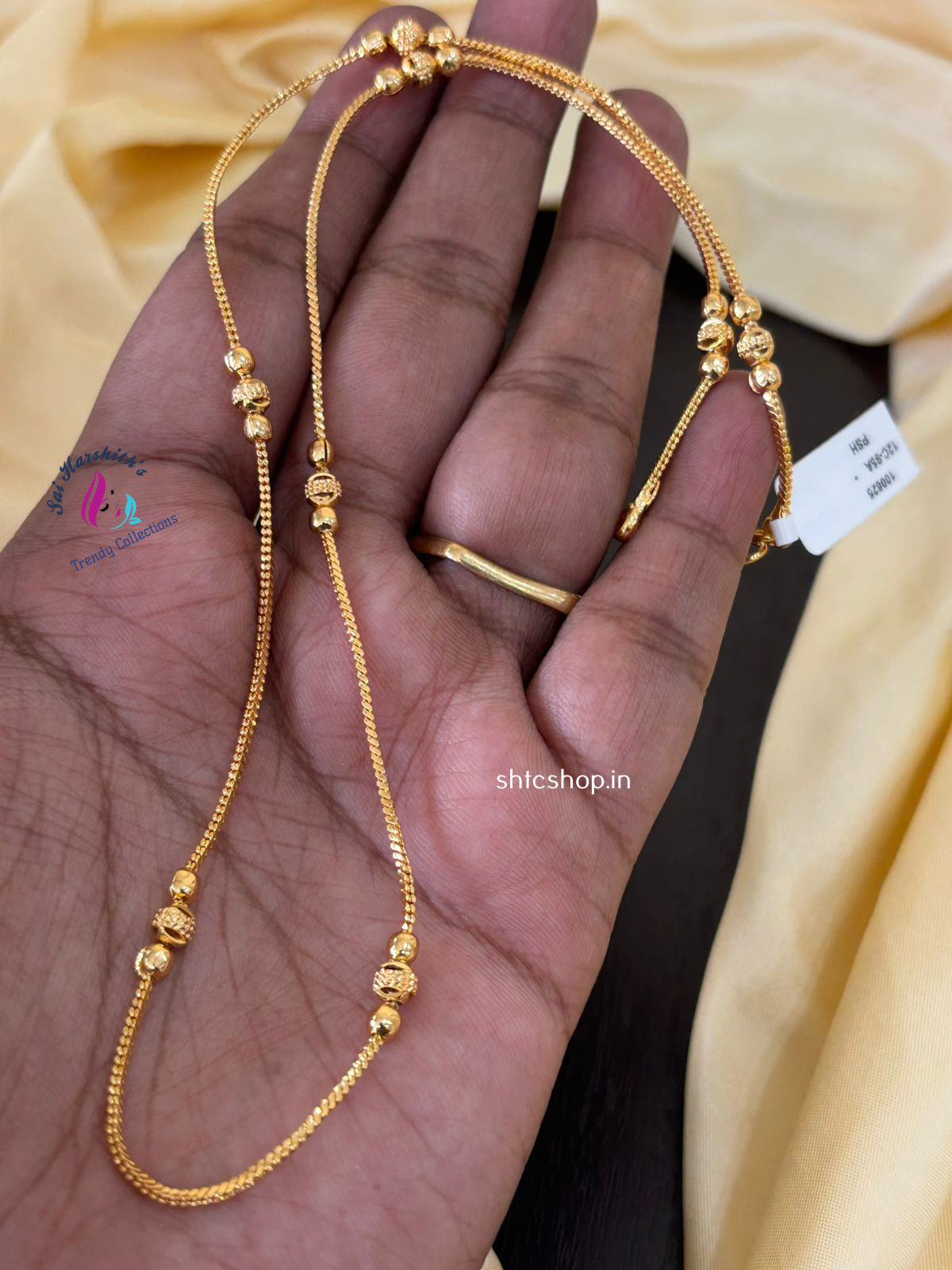 18 inches 1 gm Gold plated chain (Only Chain without Pendant) - SHTC1291