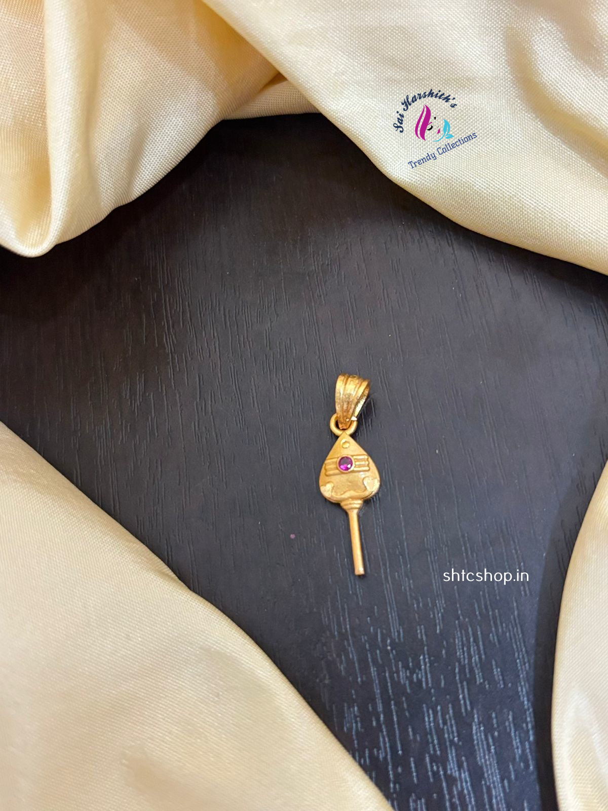 Small Cute Vel Pendant with Stone - SHTC1296 - Sai Harshith's Trendy Collections