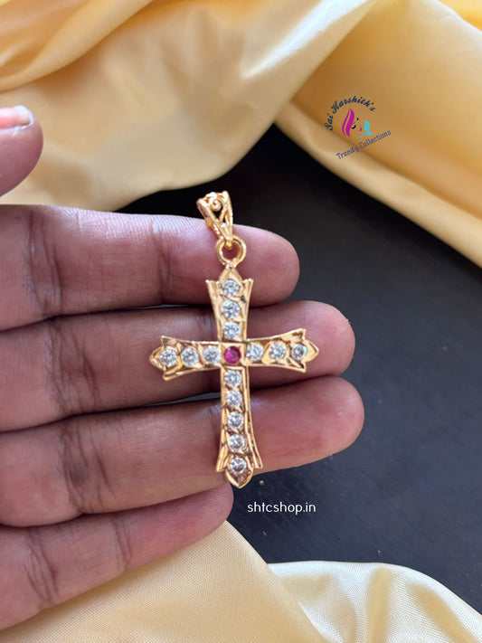 Impon / Five Metal Cross Pendant - SHTC1311 - Sai Harshith's Trendy Collections