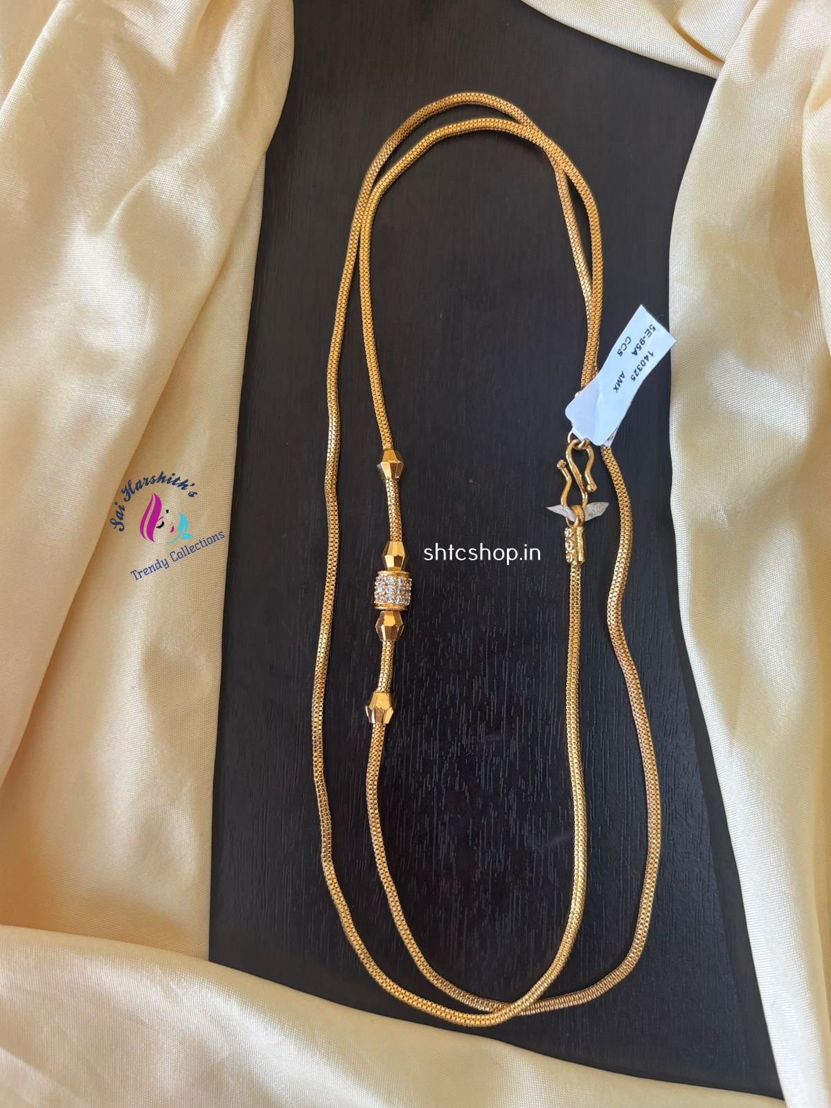 1 Gm Gold Polished 30 inches Mugappu Chain - SHTC1359