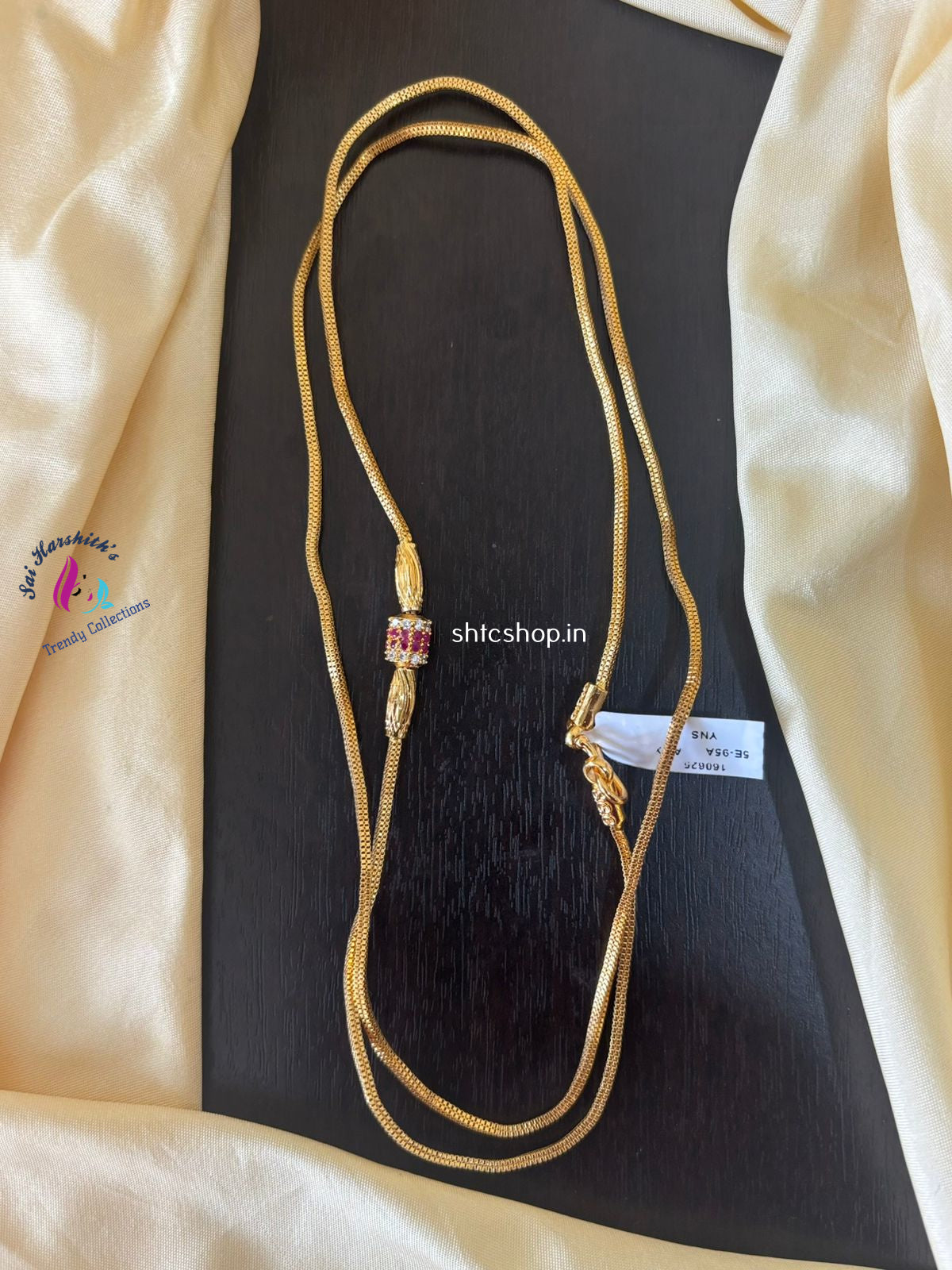 1 Gm Gold Polished 30 inches Mugappu Chain - SHTC1361