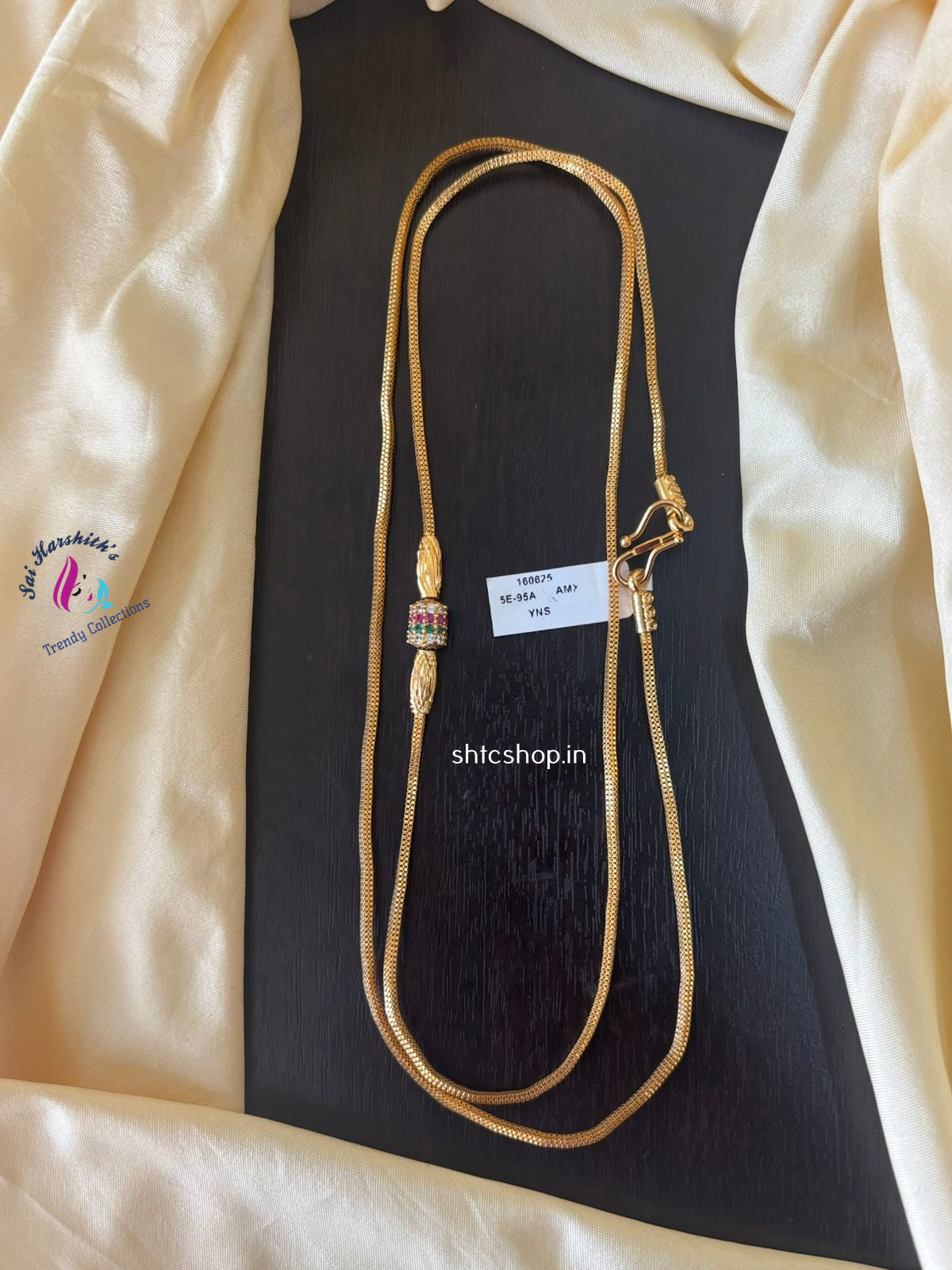 1 Gm Gold Polished 30 inches Mugappu Chain - SHTC1361