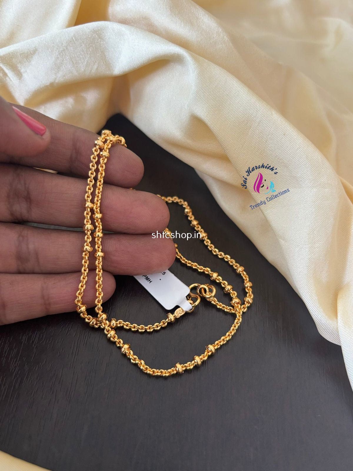 18 inches 1 gm Gold plated chain (Only Chain without Pendant) - SHTC1376