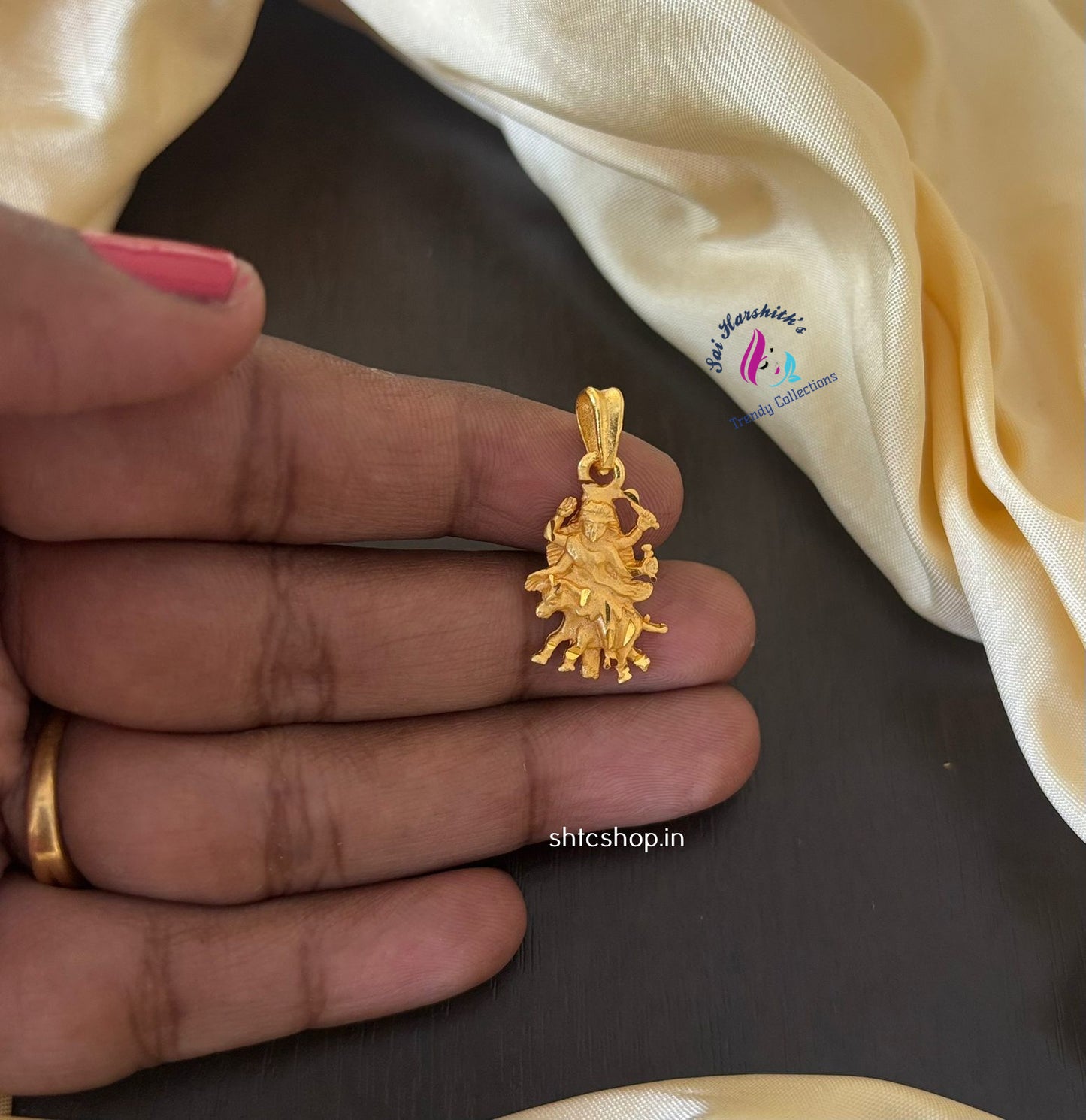 1 Gm Gold Polished Kalabairava Pendant - SHTC1385