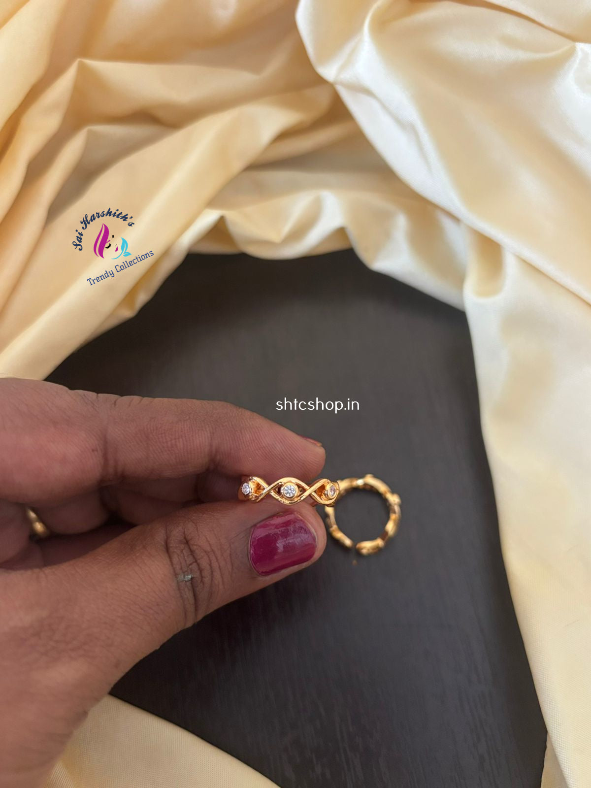 Impon / Five Metal Metti / Toe Rings with AD Stones - SHTC1418