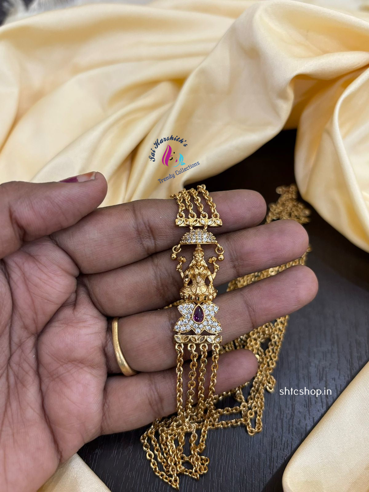 30 Inches 4 Layer Matte Finish Mugappu Chain - SHTC1421