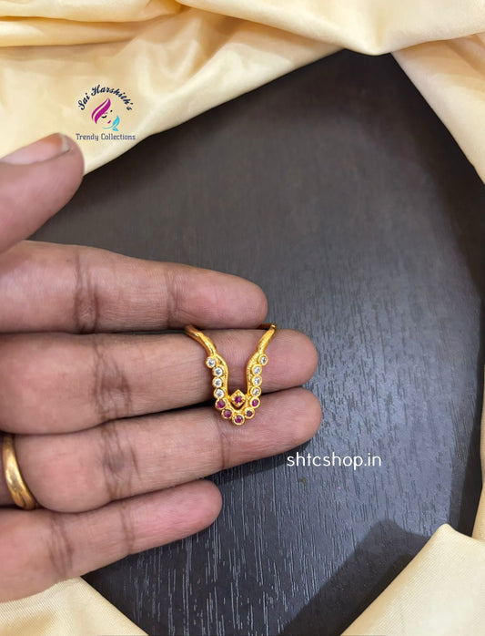 Impon Vangi Rings (White & Pink) - SHTC1455 - Sai Harshith's Trendy Collections