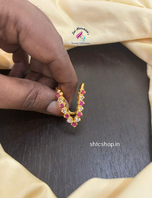 Impon Vangi Rings (White & Pink) - SHTC1464 - Sai Harshith's Trendy Collections