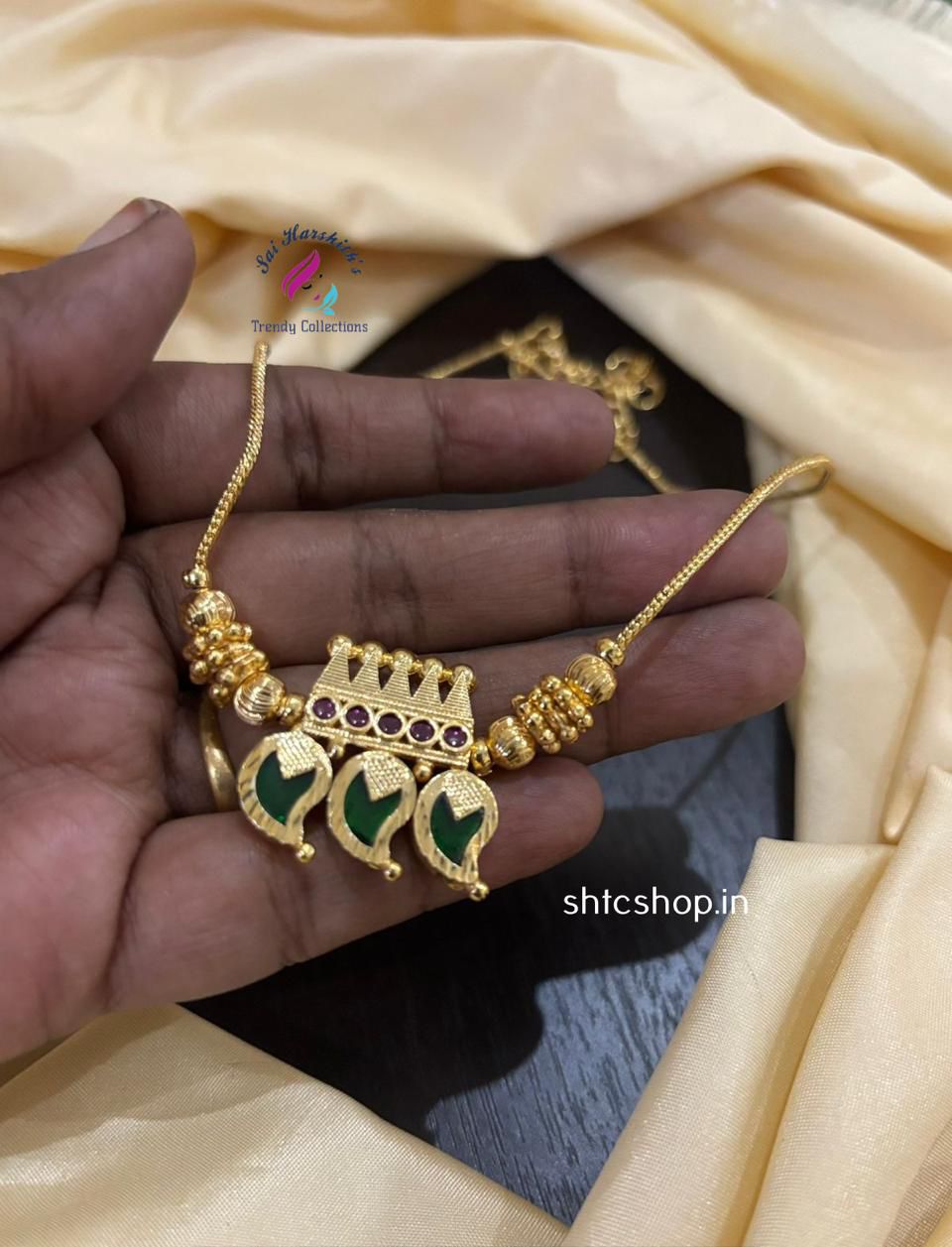 Kerala Style Traditional Palaka Necklace - SHTC1467 - Sai Harshith's Trendy Collections