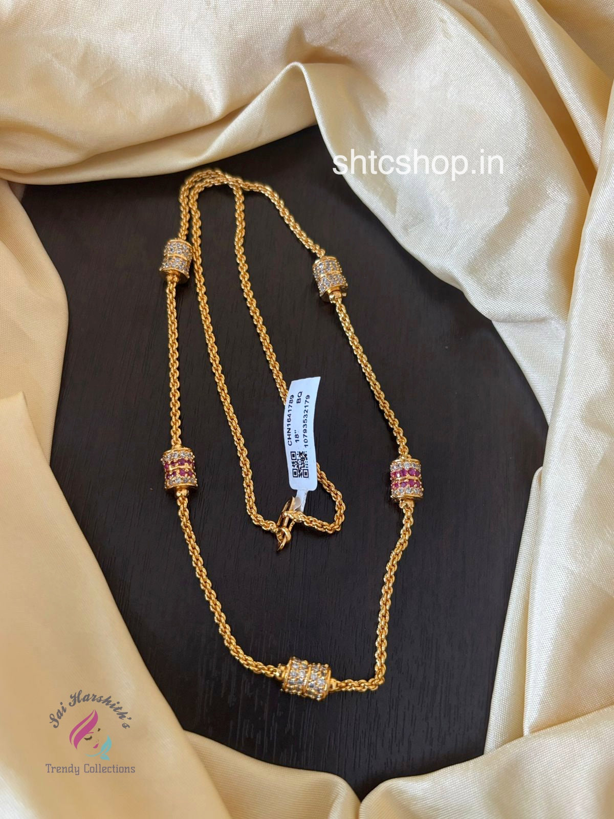 18 inches 1 gm Gold Polished Chain - SHTC1473
