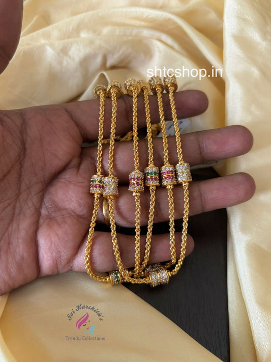 18 inches 1 gm Gold Polished Chain - SHTC1473 - Sai Harshith's Trendy Collections