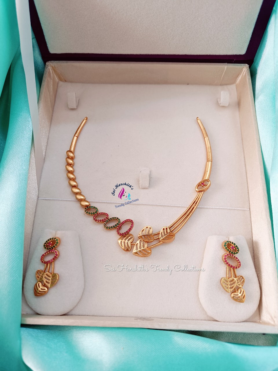 Graceful Gleam Matte Whisper Necklace - SHTC150 - Sai Harshith's Trendy Collections