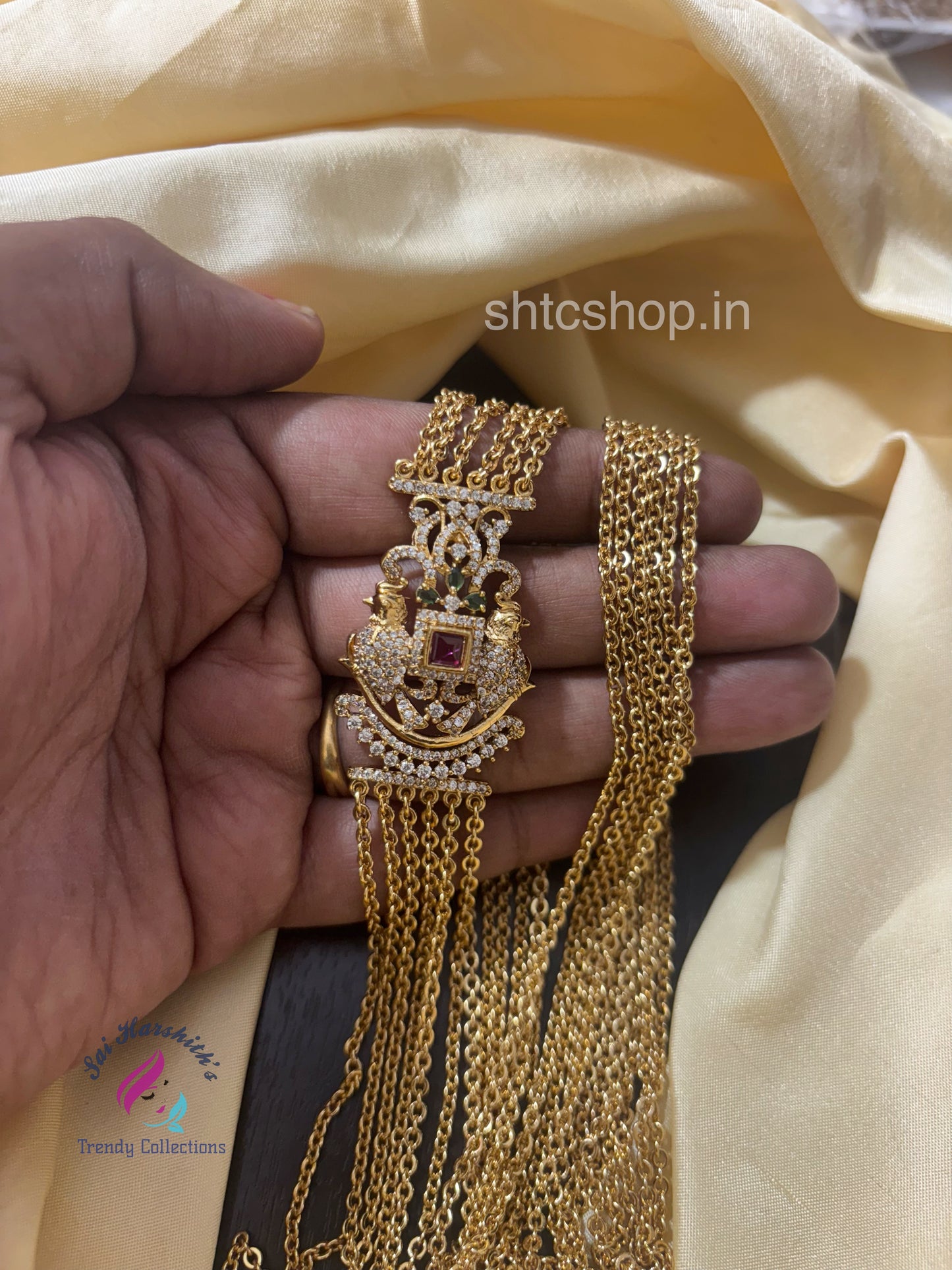 30 inches 6 Layer Matte Finish Mugappu Chain - SHTC1568