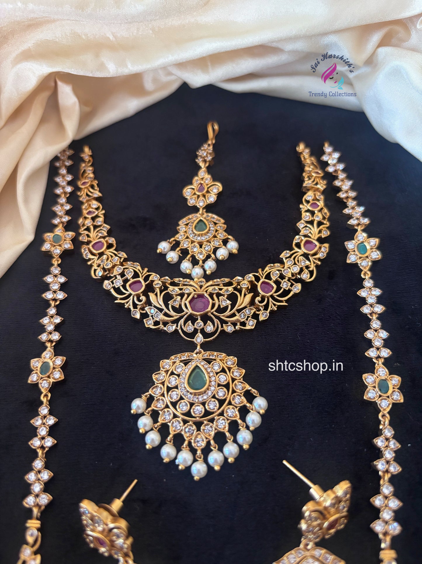 Premium Quality Combo Offer Matte Finish Jewellery set - SHTC1746