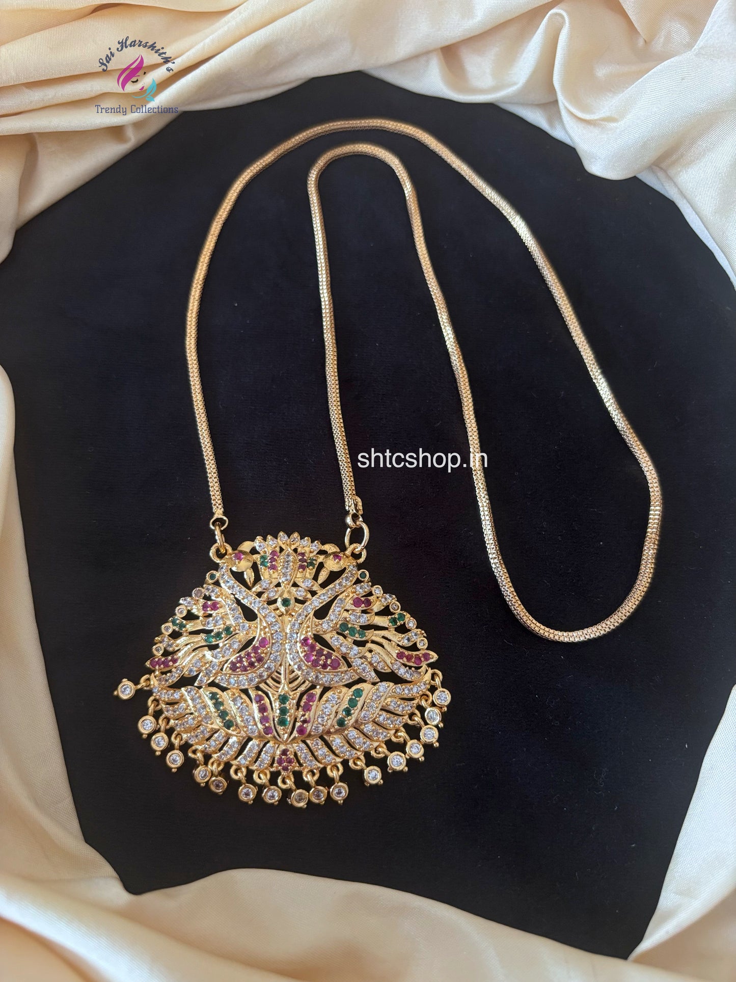 Traditional Impon / Five Metal Pendant with 24 Inches Micro polished chain - SHTC1758