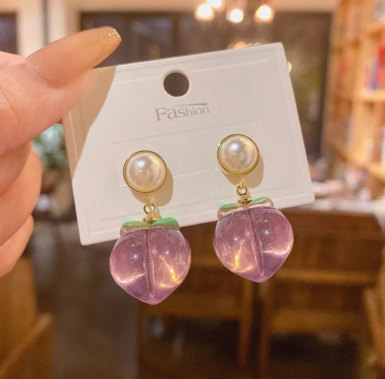 Quirky Peach Earrings - KE182