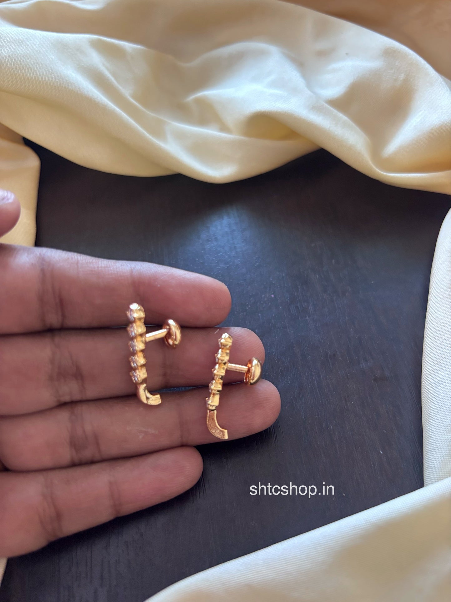 Impon / Five Metal Earrings with AD Stone Fusion of Tradition with Modern Look - SHTC1833
