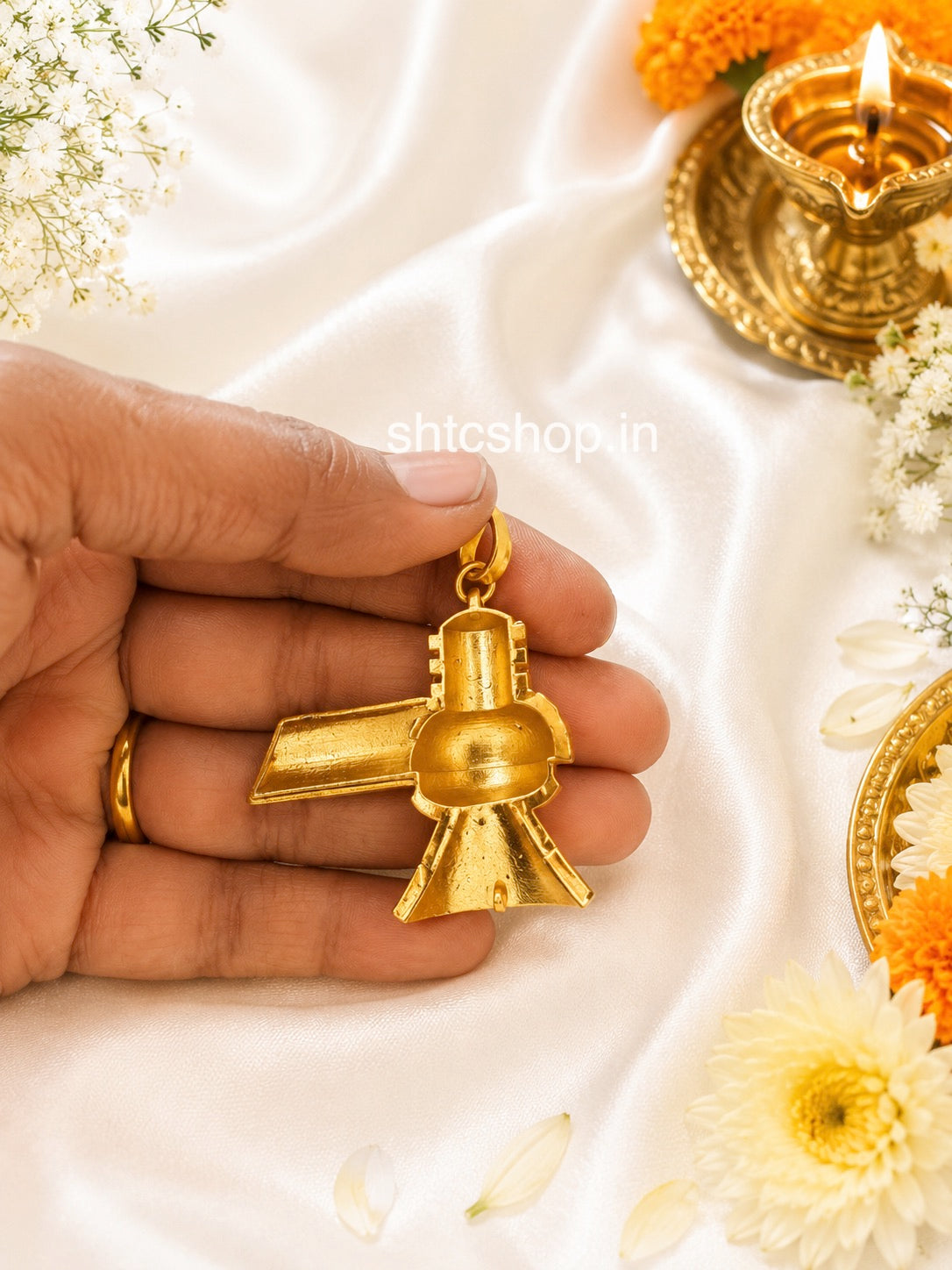 Jadau Stone Shiva Linga Pendant in Matte Finish – Classic / Multicolor Variant - SHTC1865