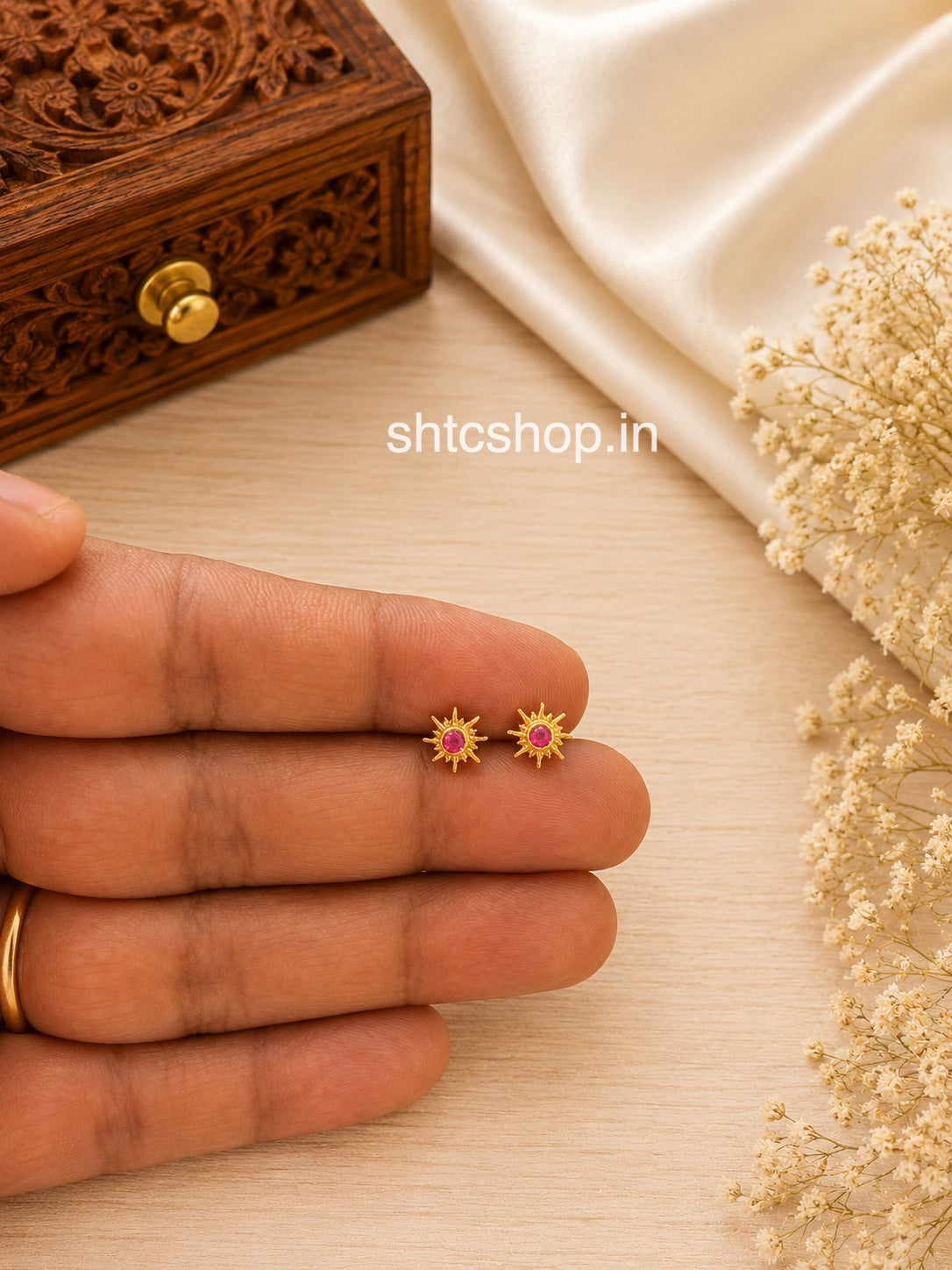 Tiny Twinkle Baby Earrings – Five Metal Finish - SHTC1870