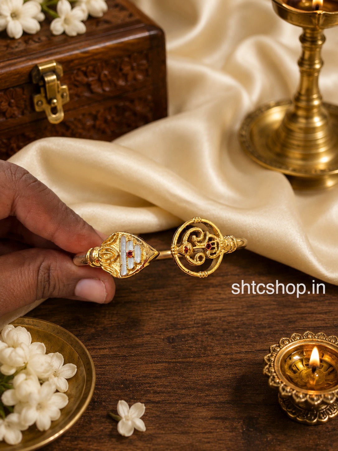 Five Metal Panchalogam Men’s Kada Bangle – Impon Finish (Fits up to 2.8 Size) - SHTC1895