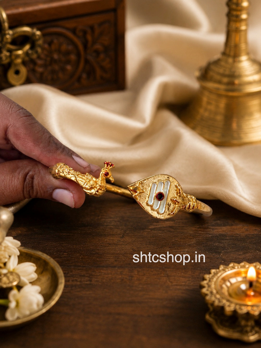 Five Metal Panchalogam Men’s Kada Bangle – Impon Finish (Fits up to 2.10 Size) - SHTC1896