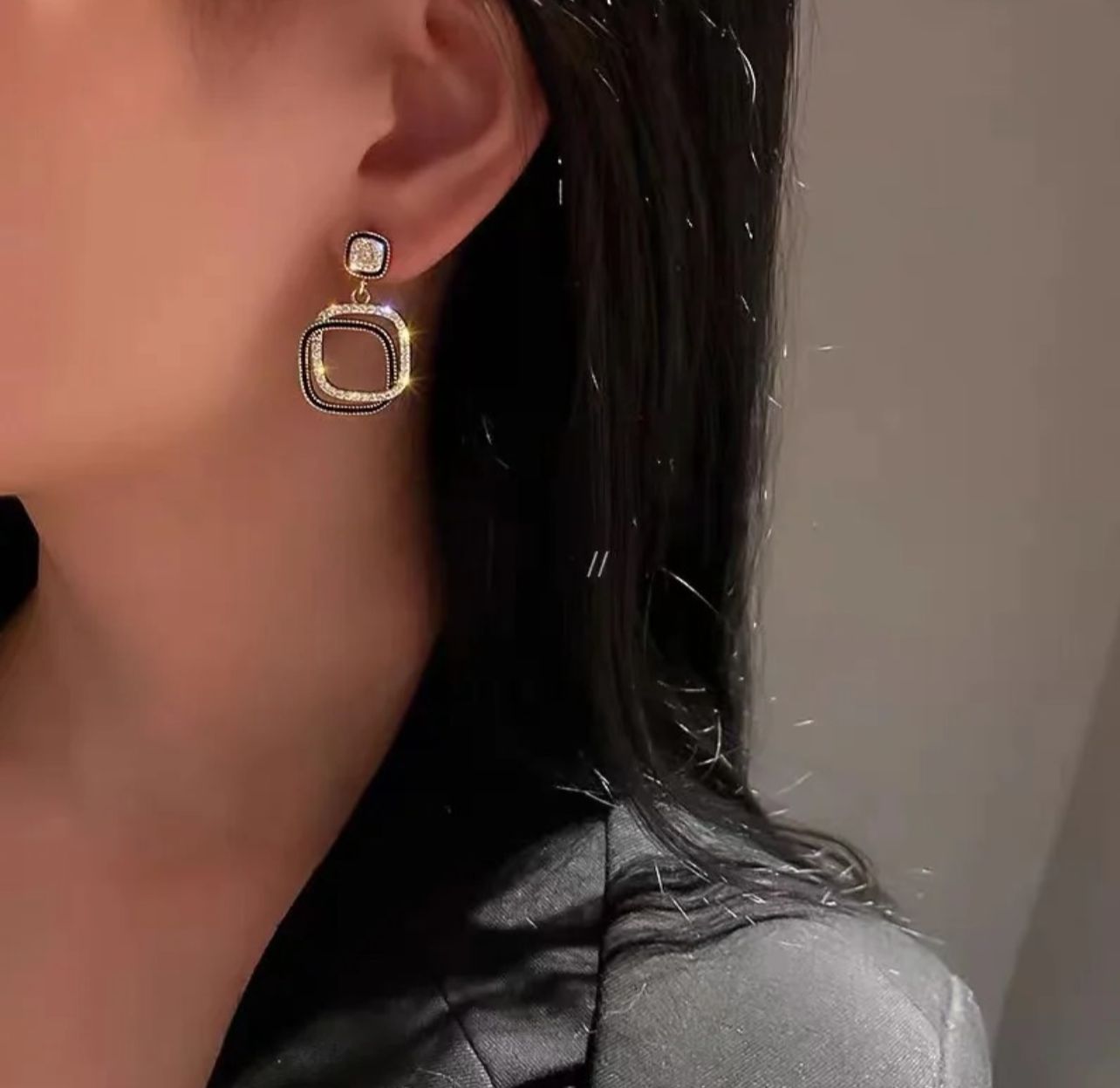 Stone Square Earrings - KE190 - Sai Harshith's Trendy Collections