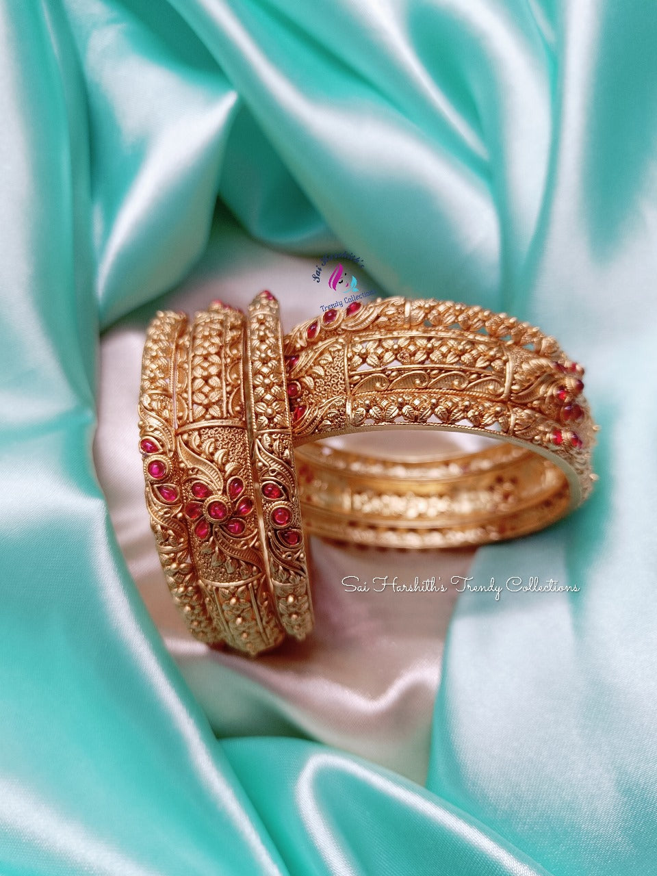 Matte Finish Gold alike Bangles - SHTC220 - Sai Harshith's Trendy Collections