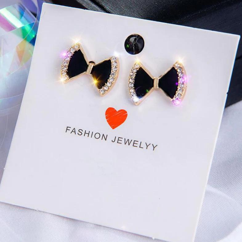 Black Bow Korean Earring - KE392 - Sai Harshith's Trendy Collections