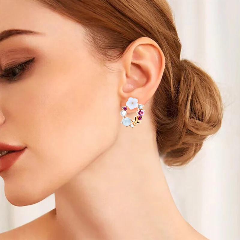 Petals and Ferns Korean Earrings - KE396