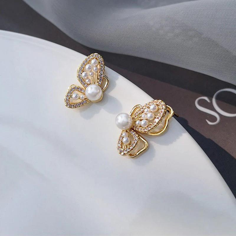 French Pearl Korean Earrings for Women - KE398