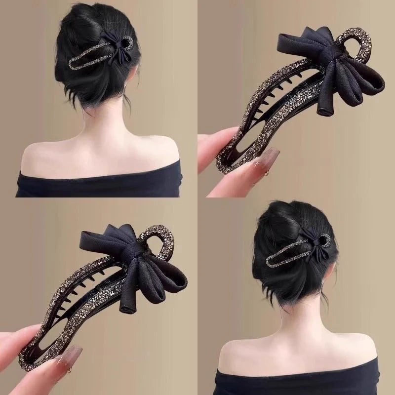 Korean Style New Diamond-Encrusted Duckbill Clip, Classy Grabber - KE556
