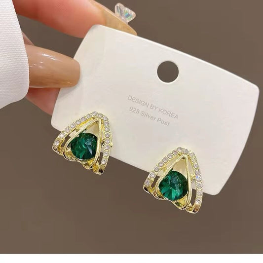 Princess Korean Earrings with Rhinestones - KE410 - Sai Harshith's Trendy Collections