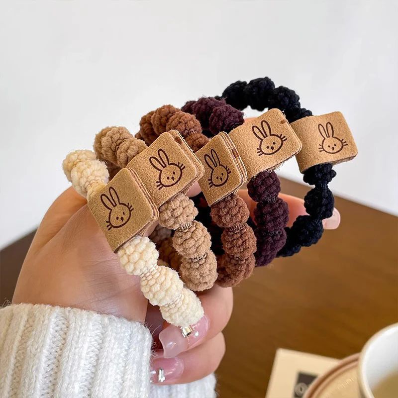 New milk coffee series of knot rubber bands (Set of 5) - KE438