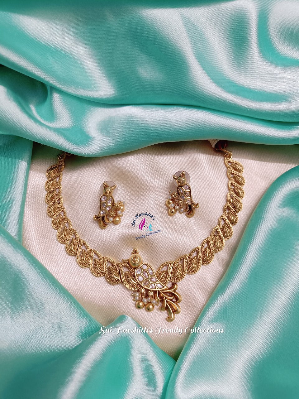 New Parrot design Necklace - SHTC459 - Sai Harshith's Trendy Collections