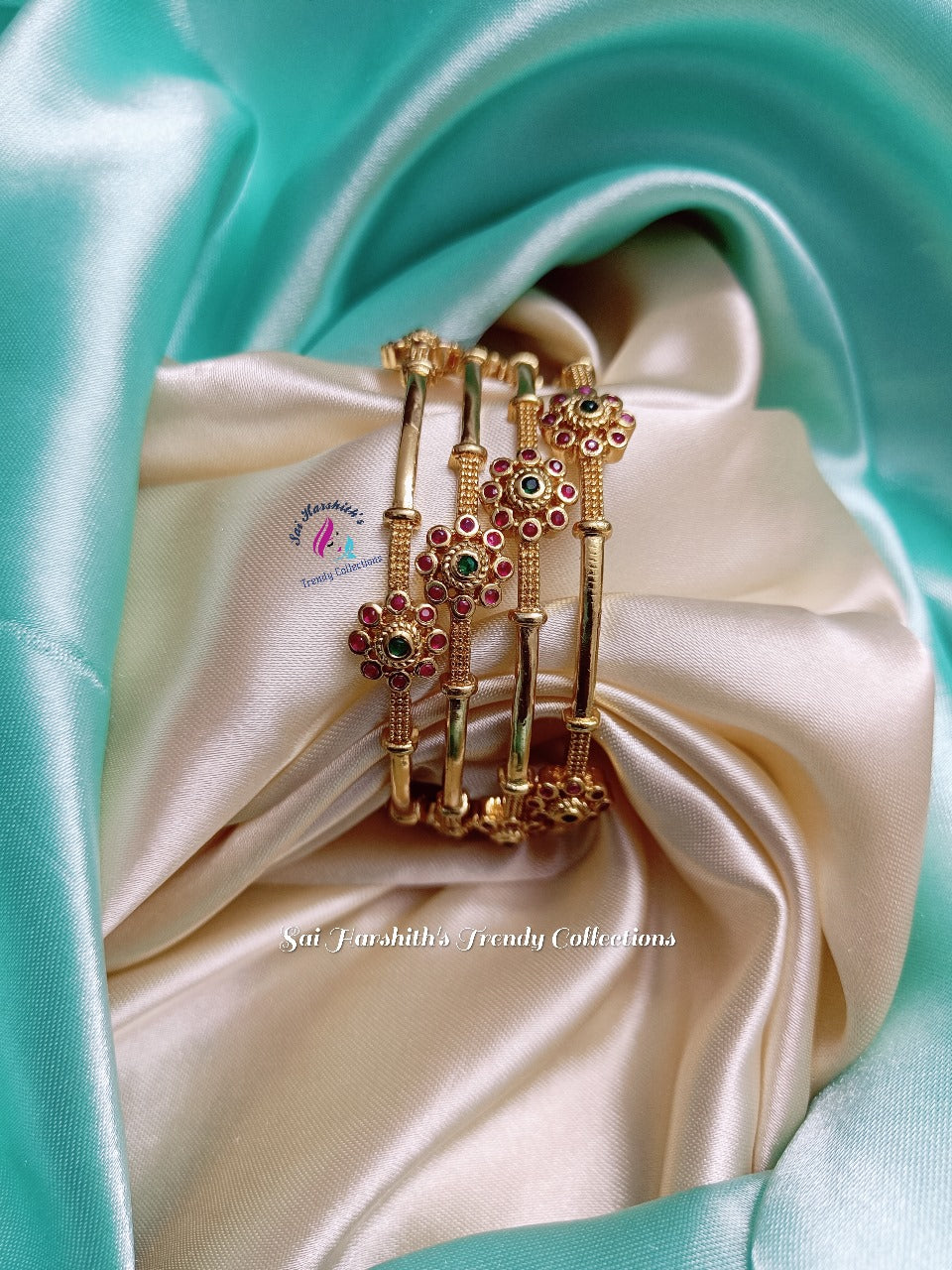 Matte Finish bangles (Set of 4) - SHTC468 - Sai Harshith's Trendy Collections