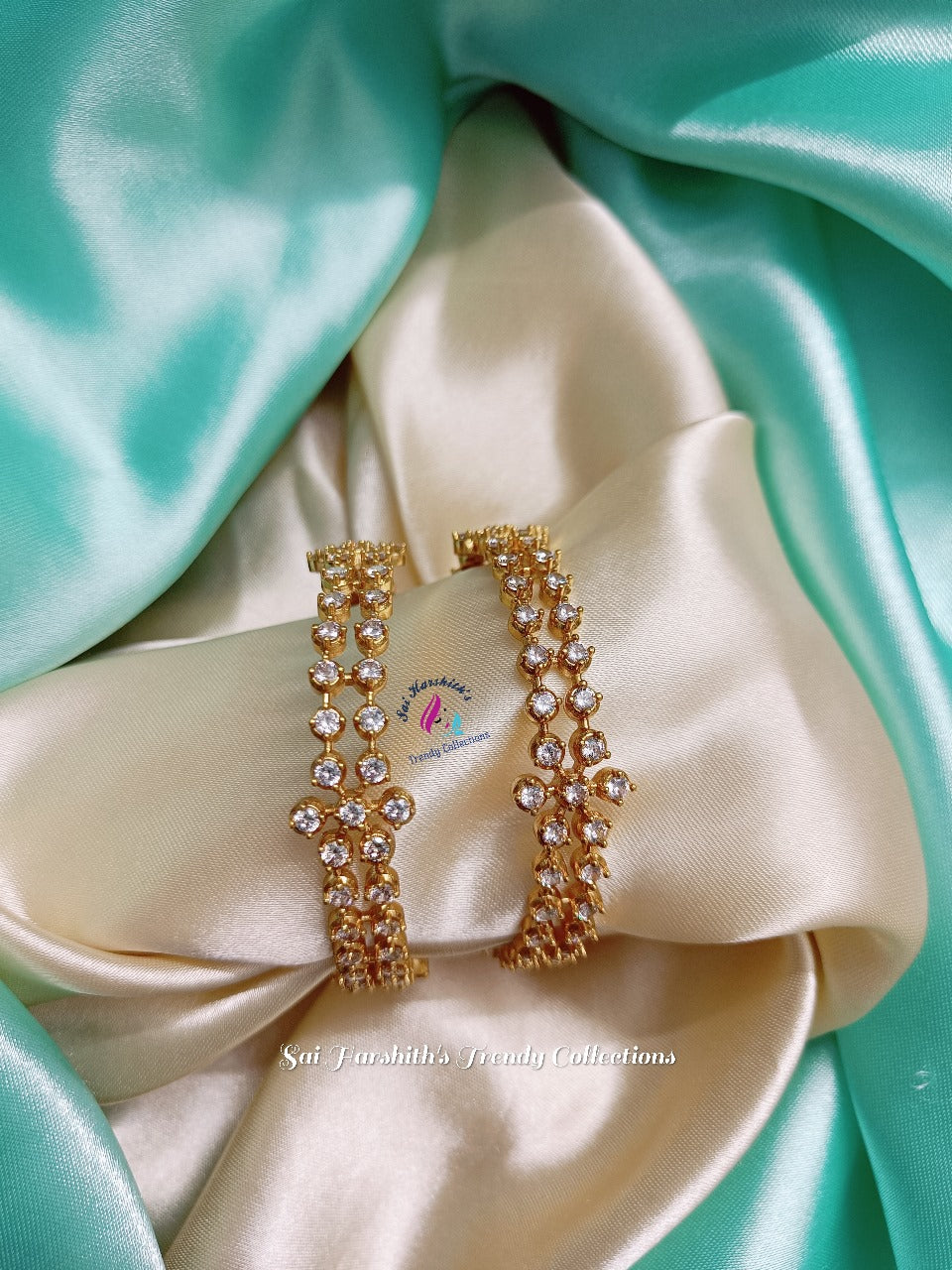 Matte Cz Bangles - SHTC470 - Sai Harshith's Trendy Collections