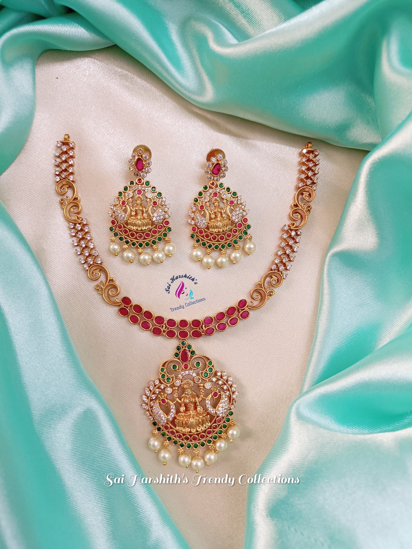 Traditional Matte Necklace - SHTC483 - Sai Harshith's Trendy Collections